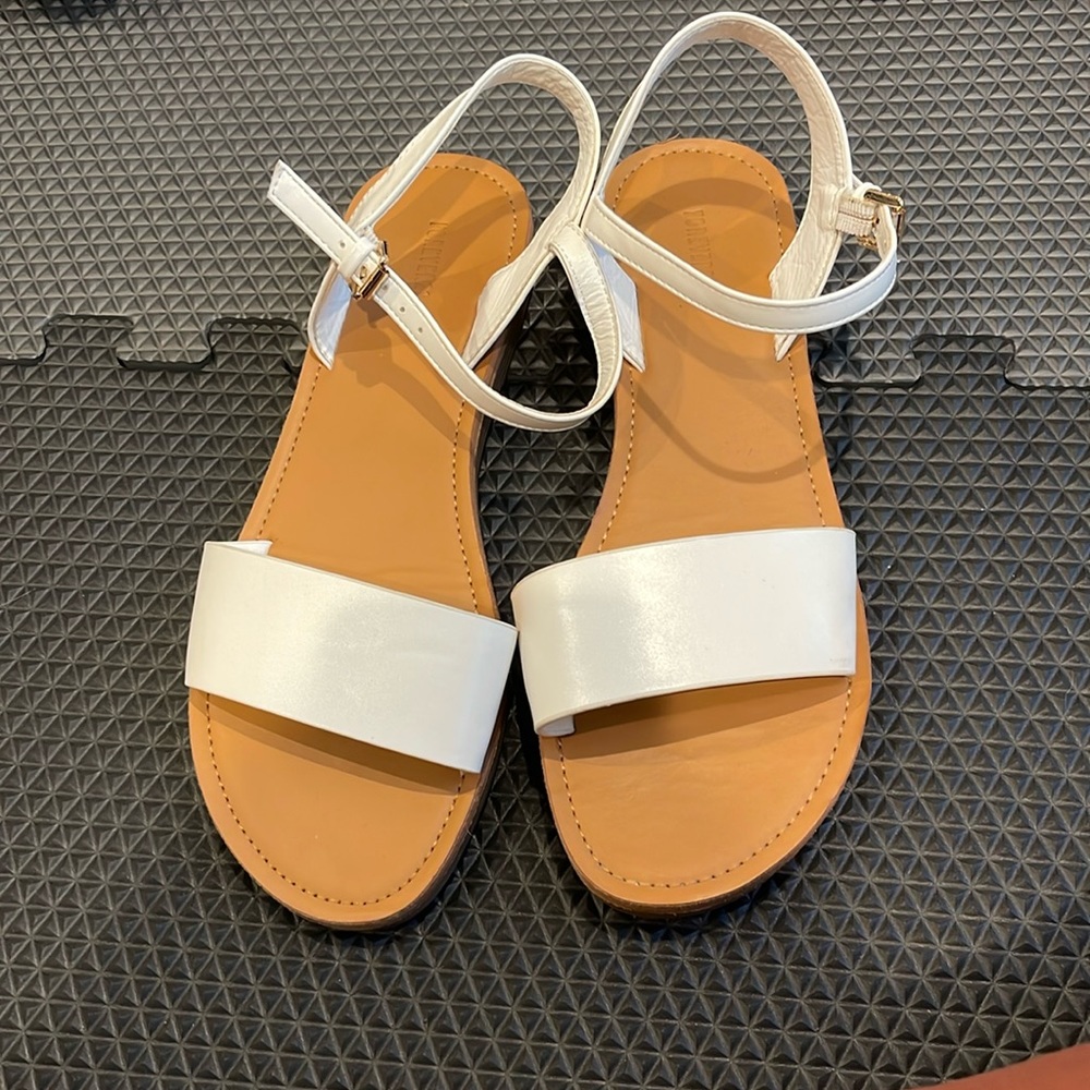 White Ankle-Strap Sandals